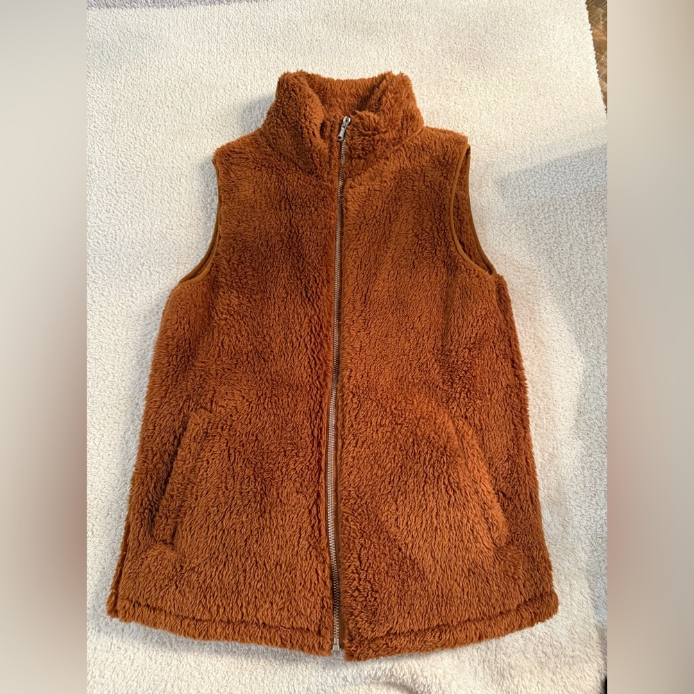 Cozy Brown Fleece Vest